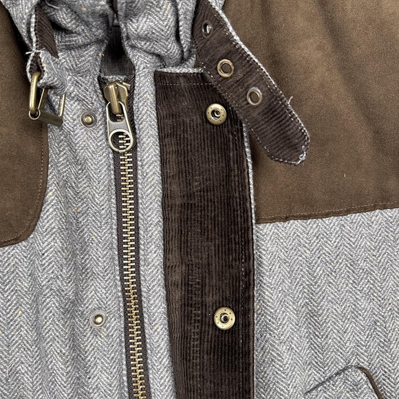 Jos. A. Bank 1905 Vest Mens XL Gray Wool Herringbone Quilted Tweed Field Pockets - Picture 4 of 12